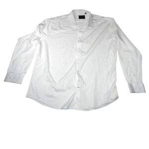 FLEX Mens‎ Luxury Collection White Dress Shirt 3XL Made in Italy